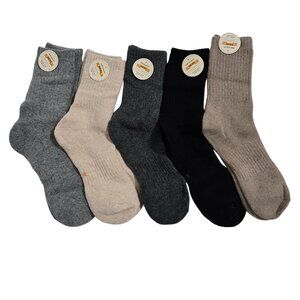 5 Pack Women's Merino Wool/Cotton Socks‎